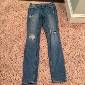 Old Navy Light Blue Distressed Skinny Jeans